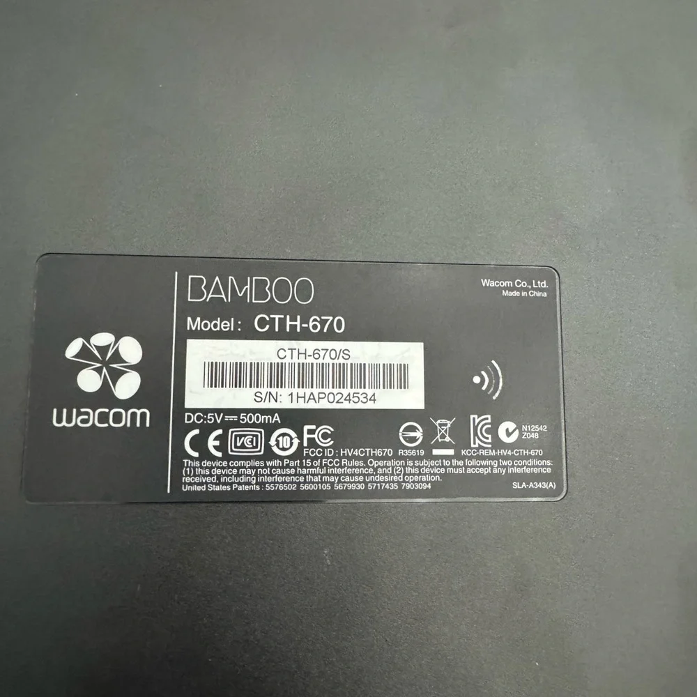 NWOT Wacom Bamboo Create Tablet with Pen CTH-670